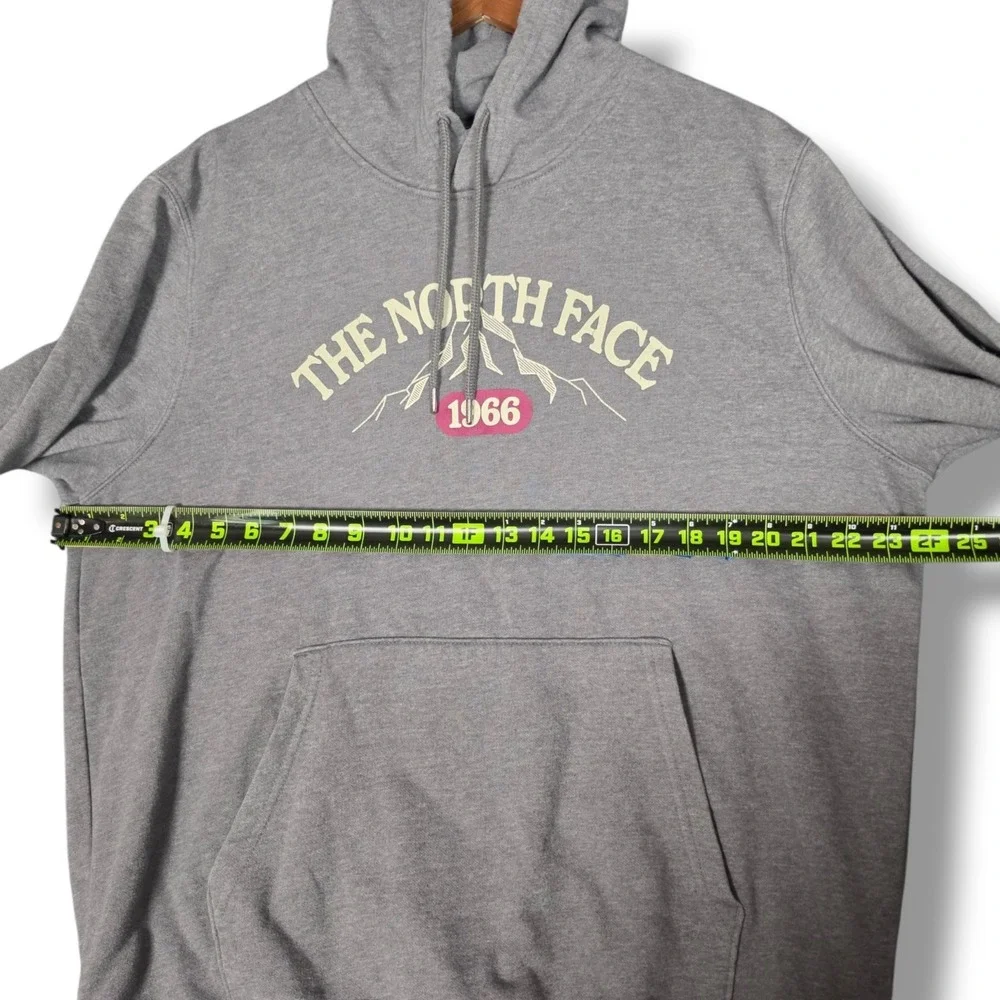 The North Face Pullover Hoodie Mens Large Grey 1966 Graphic Circular Design Logo
